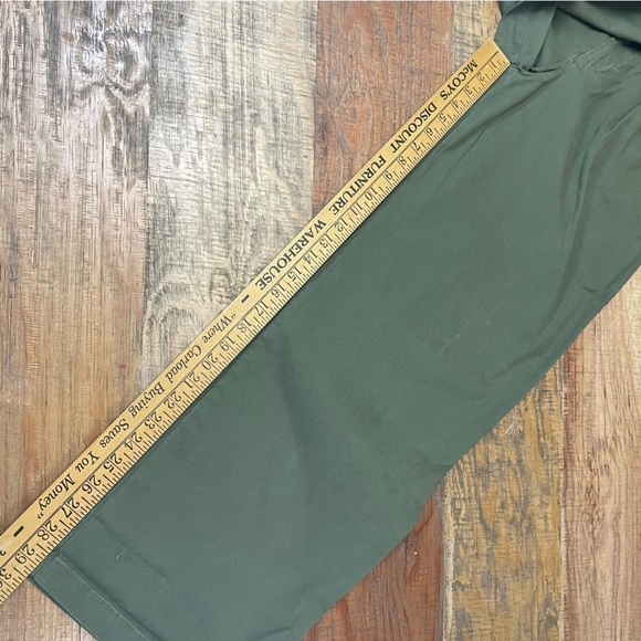 Gap Pants Womens 8 Pleated Wide Leg Khaki Olive Green Boho Hipster - Picture 6 of 13
